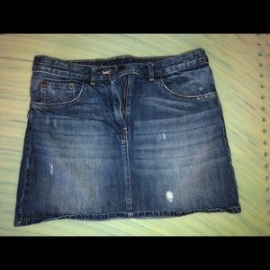 Jean high waisted skirt